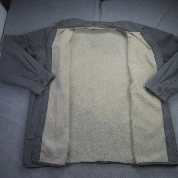 Levis Jacket Mens XXL Gray Sherpa Lined‎ Trucker Coat Button Up Workwear - Picture 6 of 16